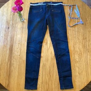 AG Adriano Goldschmied, the Moto Legging, Zipper Leg, Blue Jean. Sz. 27R